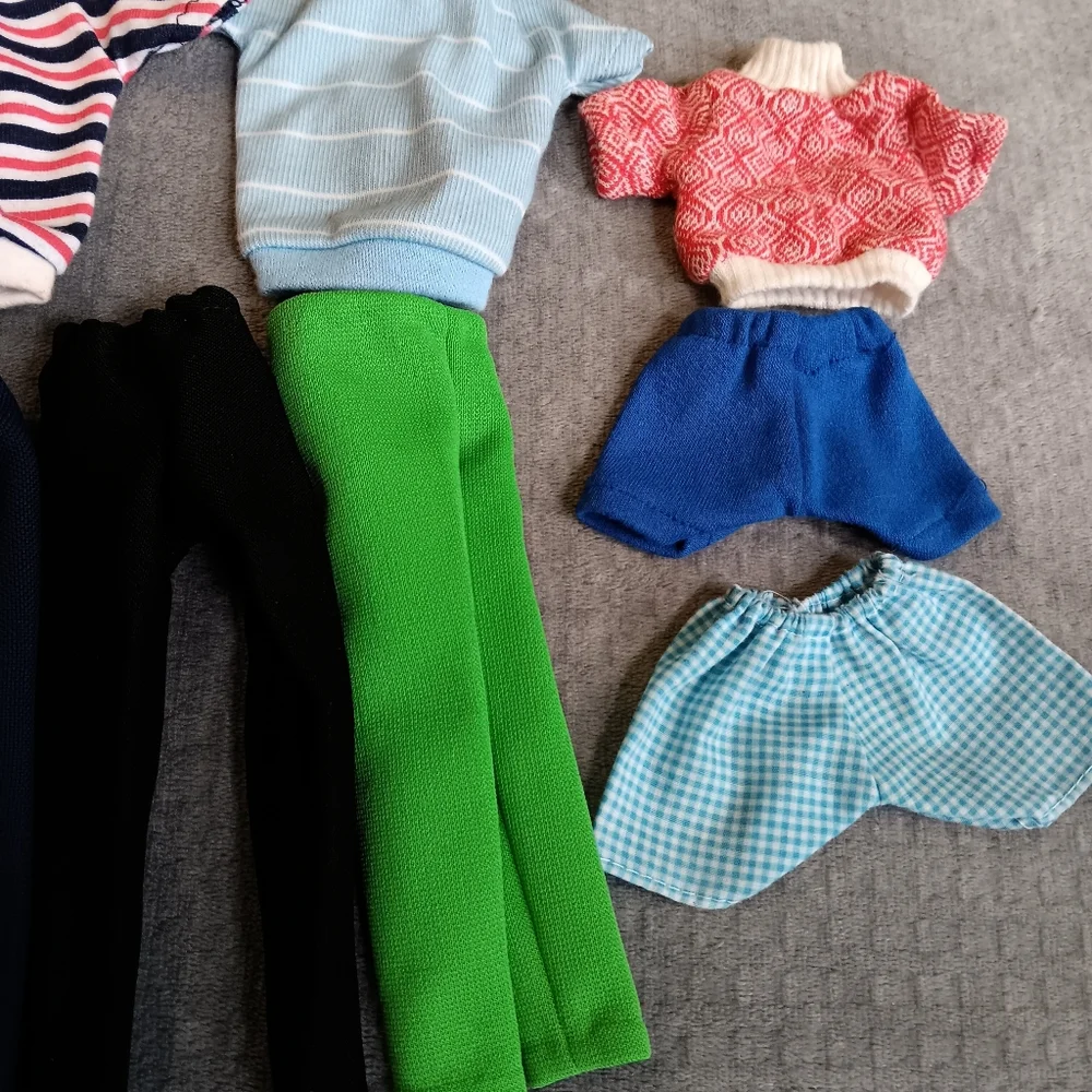 Barbie 1970s Vintage Clothing Lot, Retro 70s Doll Bundle, Pants Tops Mod